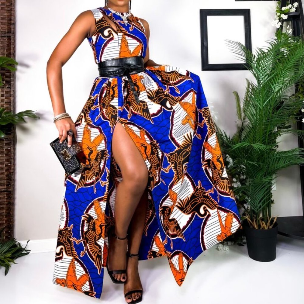 Kwanza Maxi Dress -Women’s Stretchy Dress In African Print/ Ankara/Dashiki